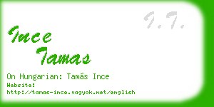 ince tamas business card